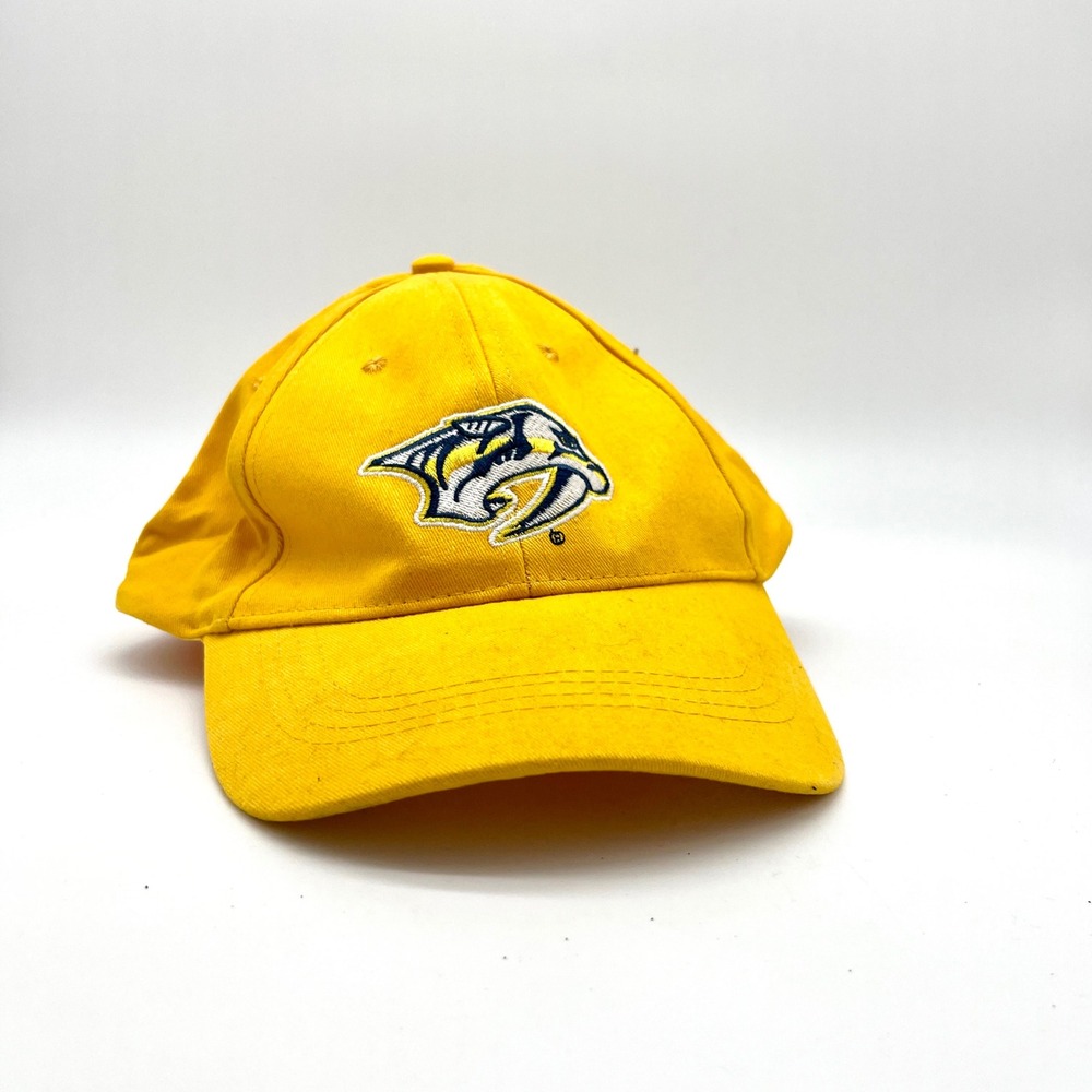 Nashville Predators Hat Bridgestone‎ NHL Hockey Cap Yellow Adjustable